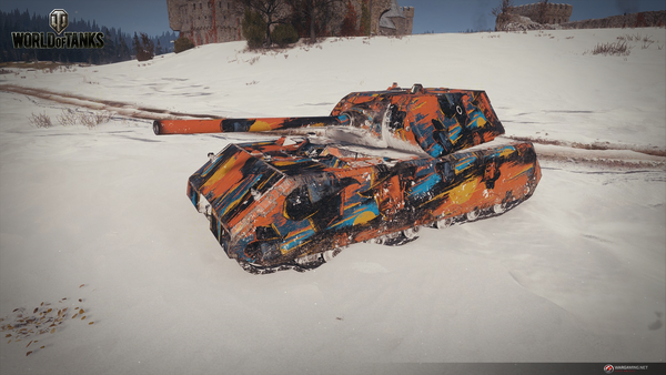 독일 8호 전차 마우스. 척 노리스 형님의 특별 마킹이 된 차량으로, [월드 오브 탱크]에서는 전차가 여러분을 찾아간다.