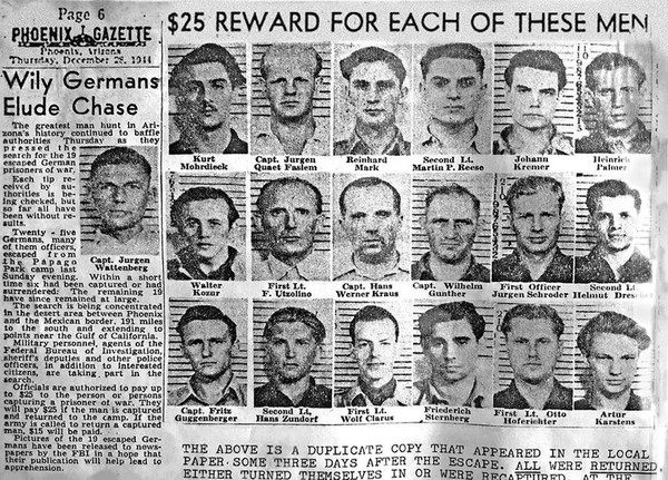 당시 신문에 실린 포로들 명단