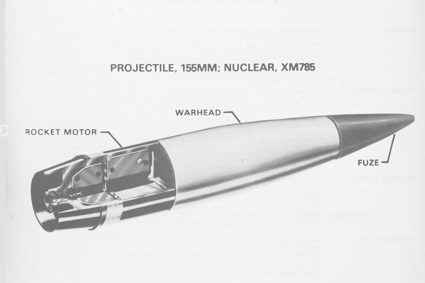 155mm XM785 원자포탄. (US ARMY)