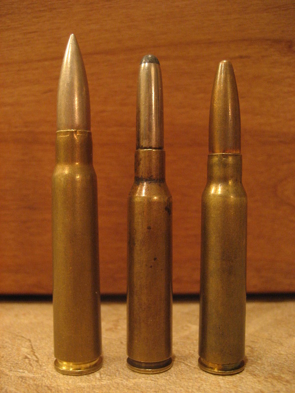 8mm 마우저(독일), 6.5mm 칼카노, 7.35mm 칼카노. (위키피디아)
