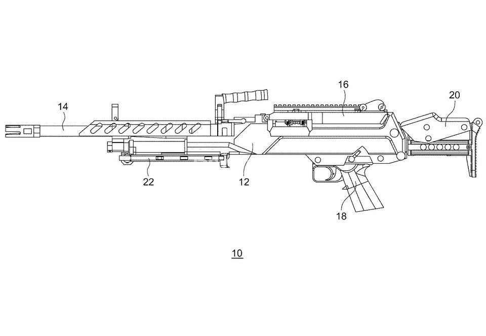 2019년에 일본 특허청에 출원된 스미토모 중기계의 신형 기관총 단면도 2.