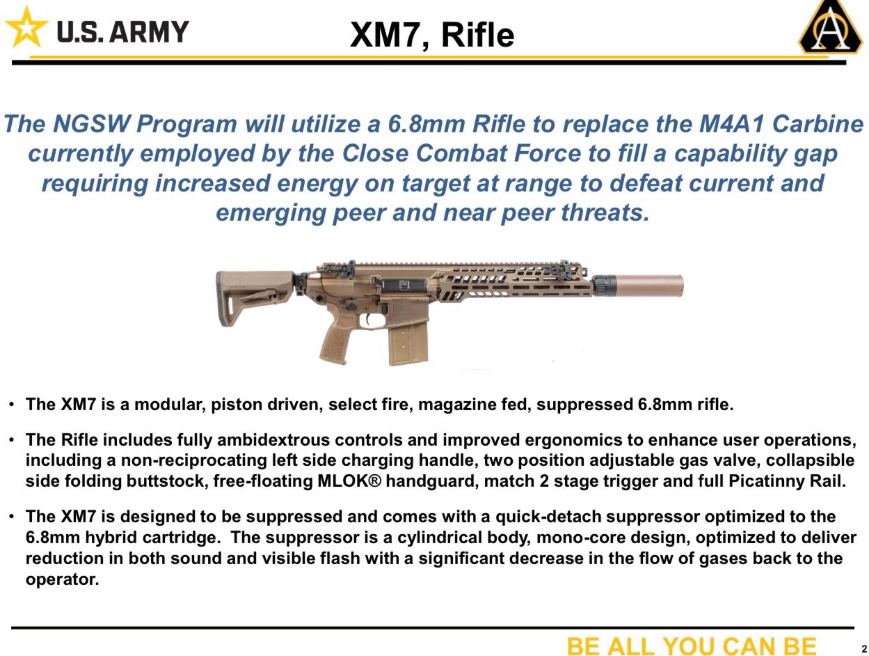 미군 차기소총 XM7, 노리쇠전진기 폐지
